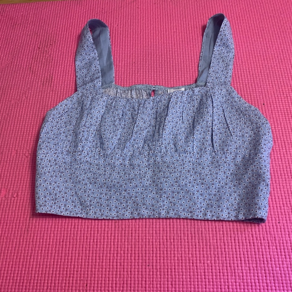 BRAND NEW Blue crop tank top